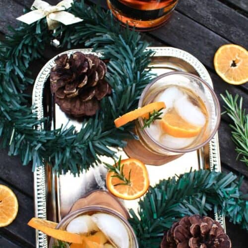 Rosemary Citrus Old Fashioned cocktail recipe on UrbanBlissLife.com