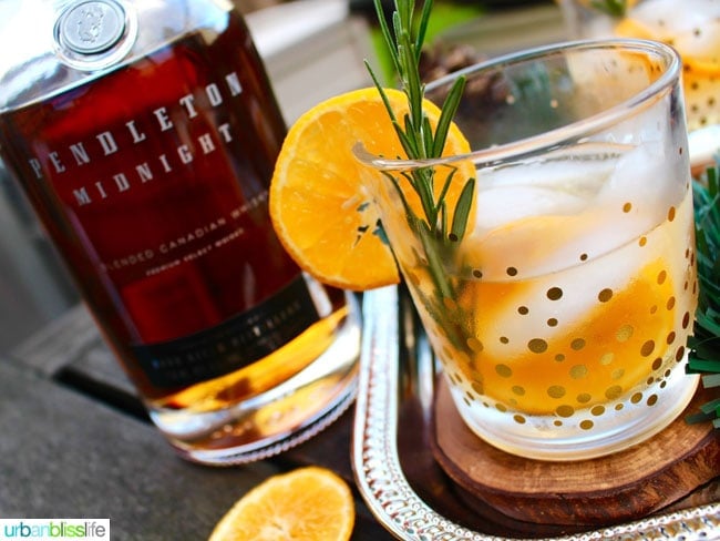 Rosemary Citrus Old Fashioned cocktail recipe on UrbanBlissLife.com