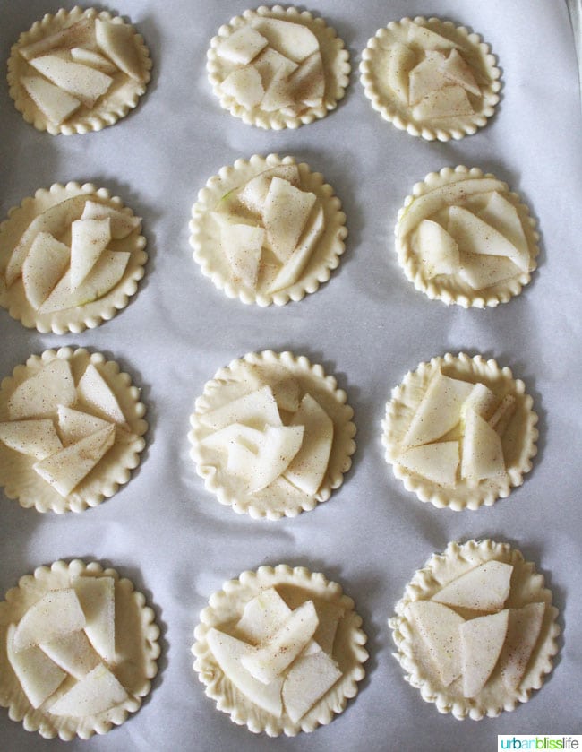 sliced pears in puff pastry