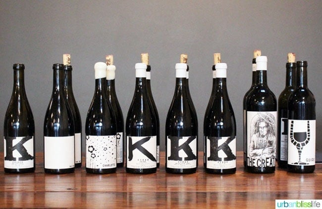 K Vintners wine bottles