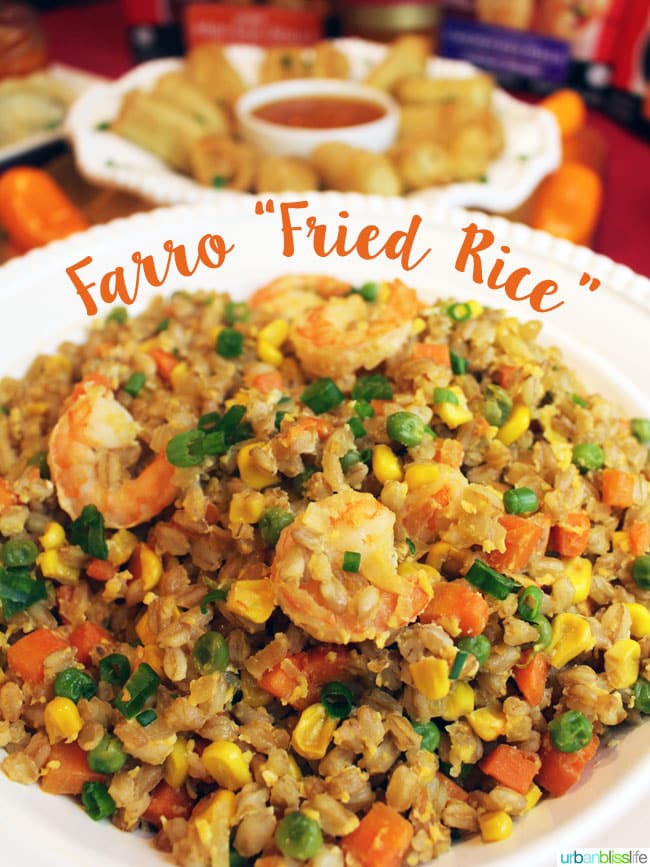 Farro Fried Rice Lunar New Year recipe on UrbanBlissLife.com