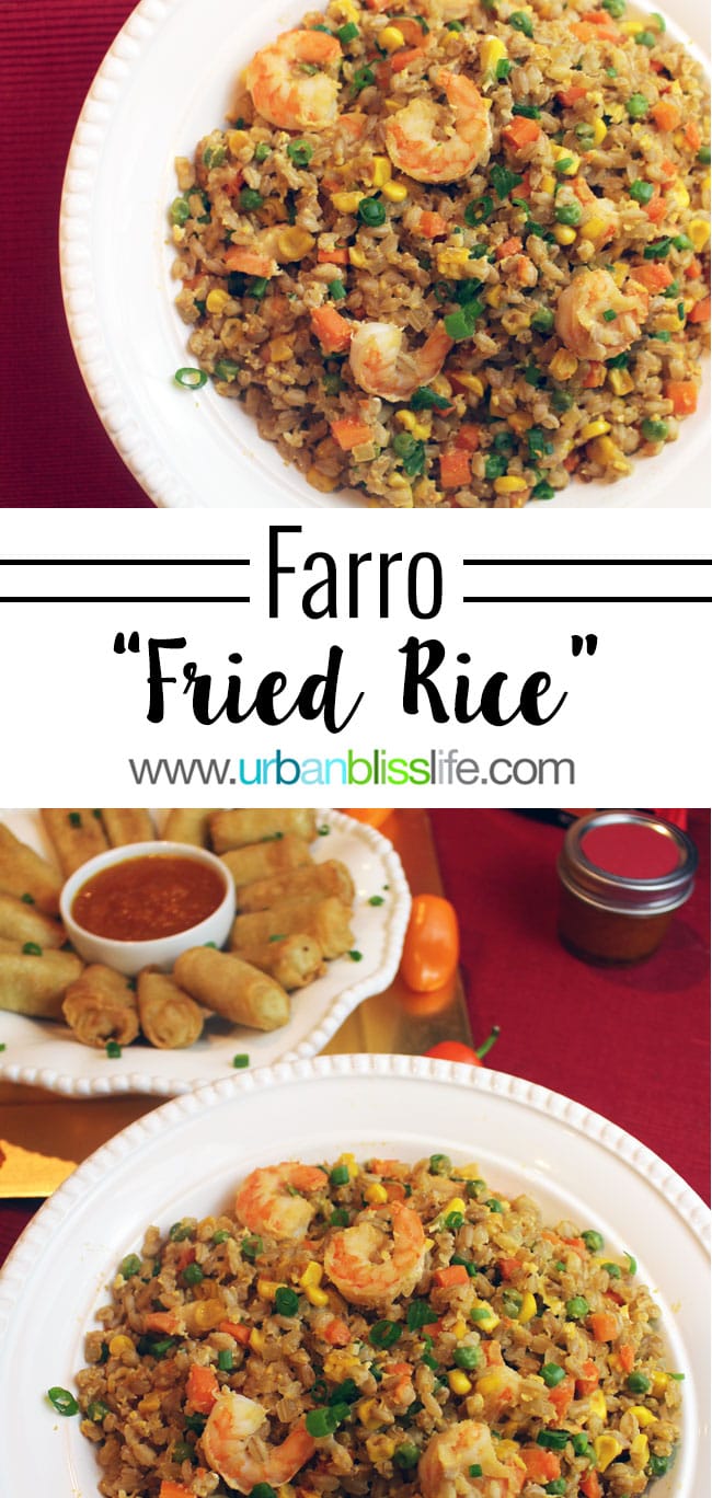 Farro Fried Rice Lunar New Year recipe on UrbanBlissLife.com