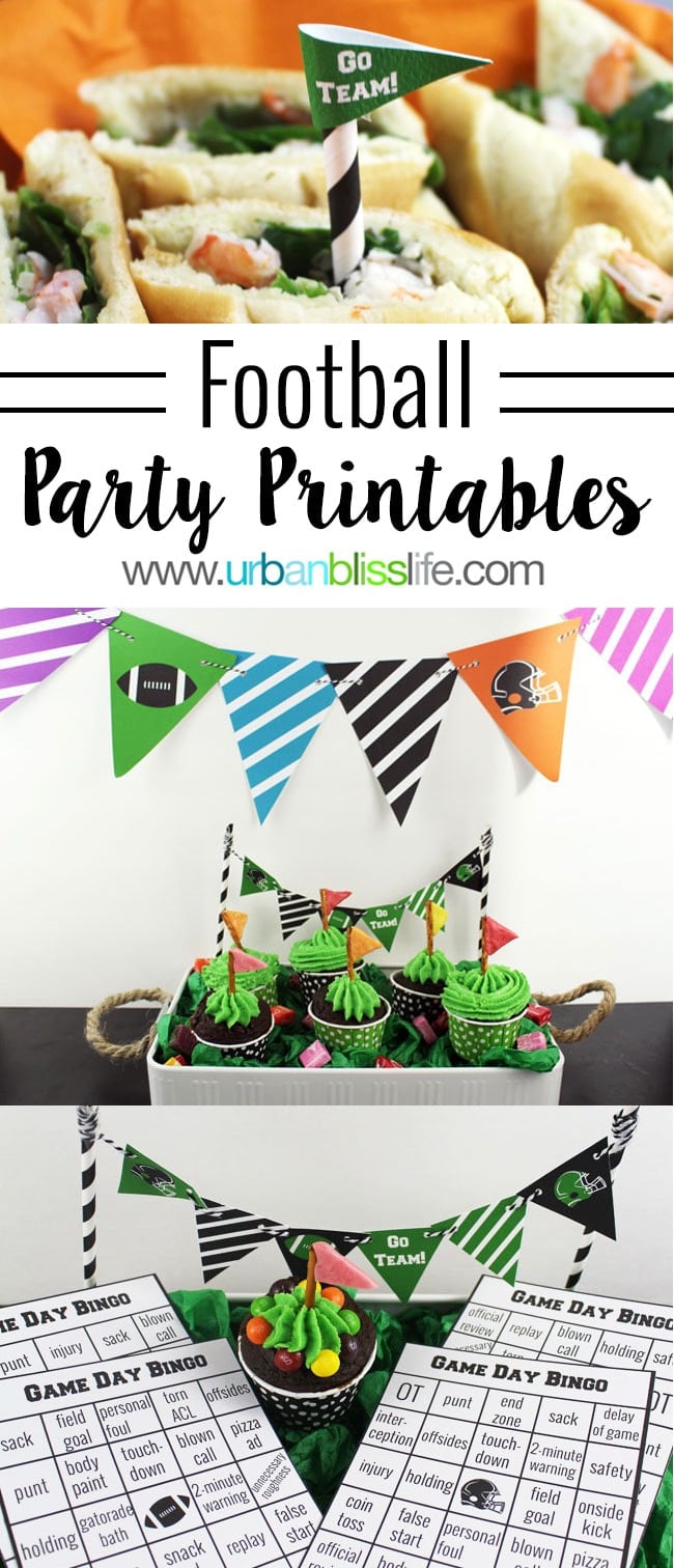 Game Day Party Printables on UrbanBlissLife.com