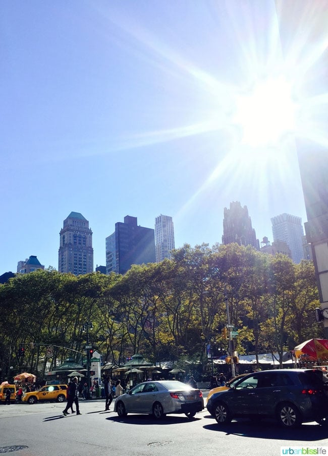 5 hours in NYC: Bryant Park