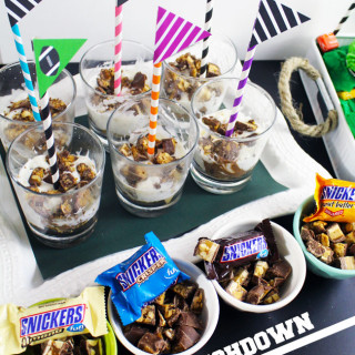 Snickers Touchdown Tower Game Day recipe on UrbanBlissLife.com