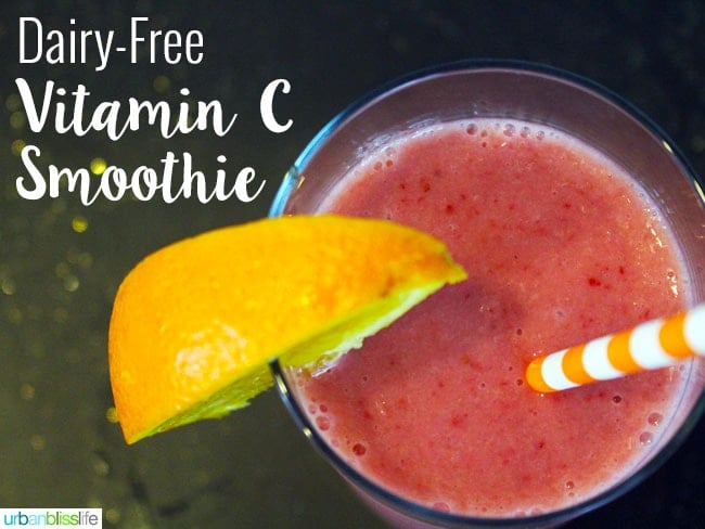 Dairy-Free Vitamin C Smoothie recipe on UrbanBlissLife.com