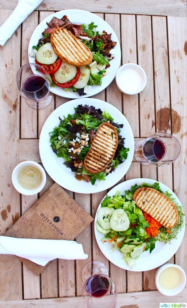 Waterbrook Winery salads