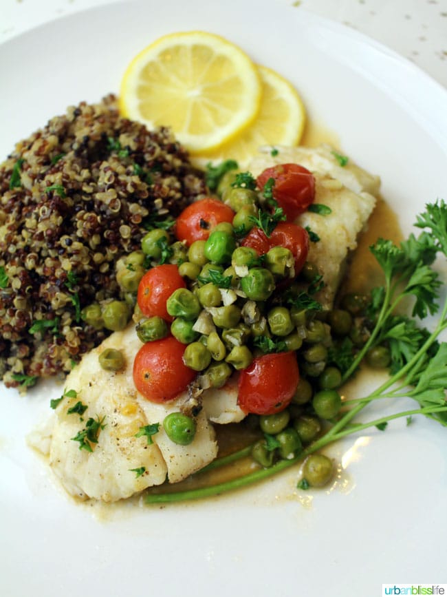 Simple halibut recipe on UrbanBlissLife.com