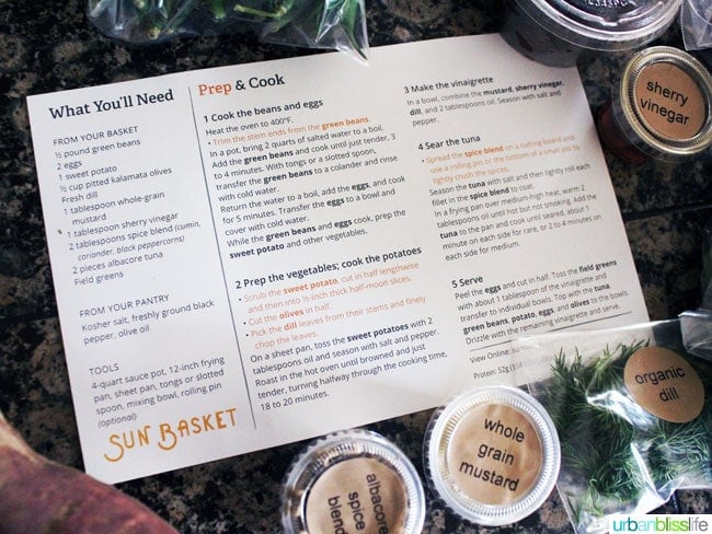 Sun Basket Healthy Meal Kit Delivery Review & Giveaway on UrbanBlissLife.com