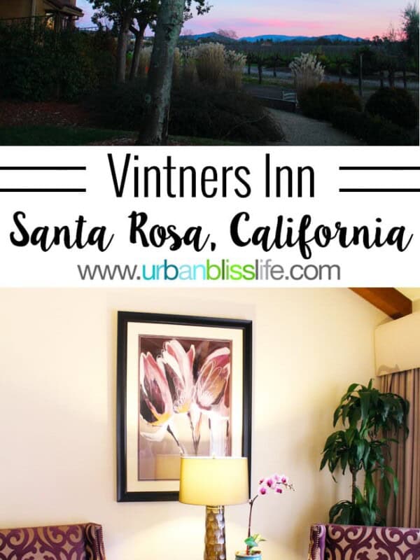 Vintners Inn in Healdsburg, California is a romantic hotel perfect for your Sonoma Wine Country weekend. Details on UrbanBlissLife.com