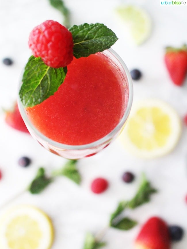 Raspberry Sorbet Bellinis - Recipe Runner