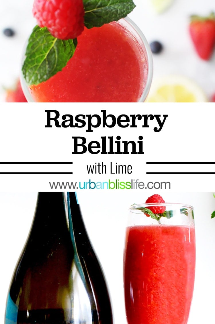 Raspberry Bellini with Lime