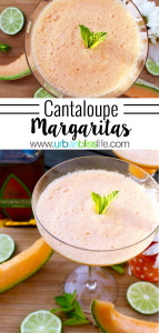 Cantaloupe Margaritas recipe on UrbanBlissLife.com
