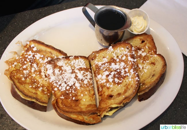 french toast at Floyd's Diner in Victoria British Columbia, Canada.