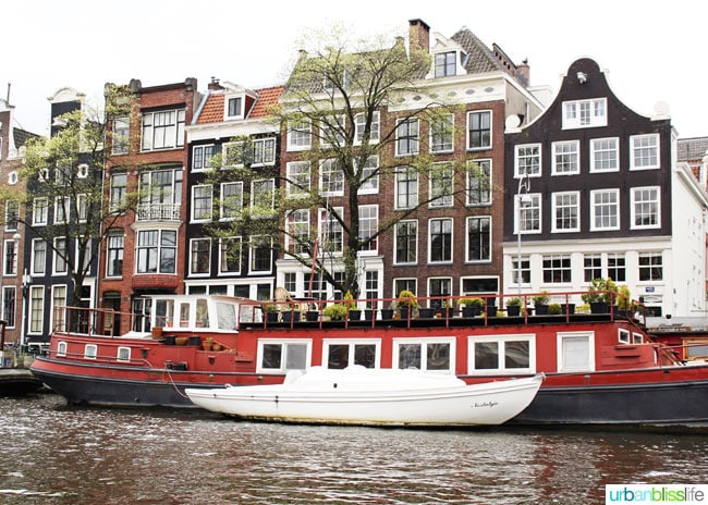 Amsterdam Red Canal Boat