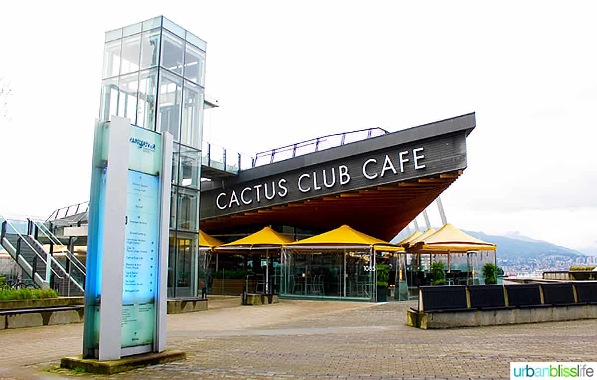 outside of at Cactus Club Cafe Coal Harbour Vancouver BC.