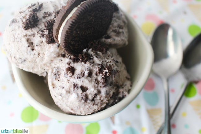 Cookies and Cream Ice Cream in bowl