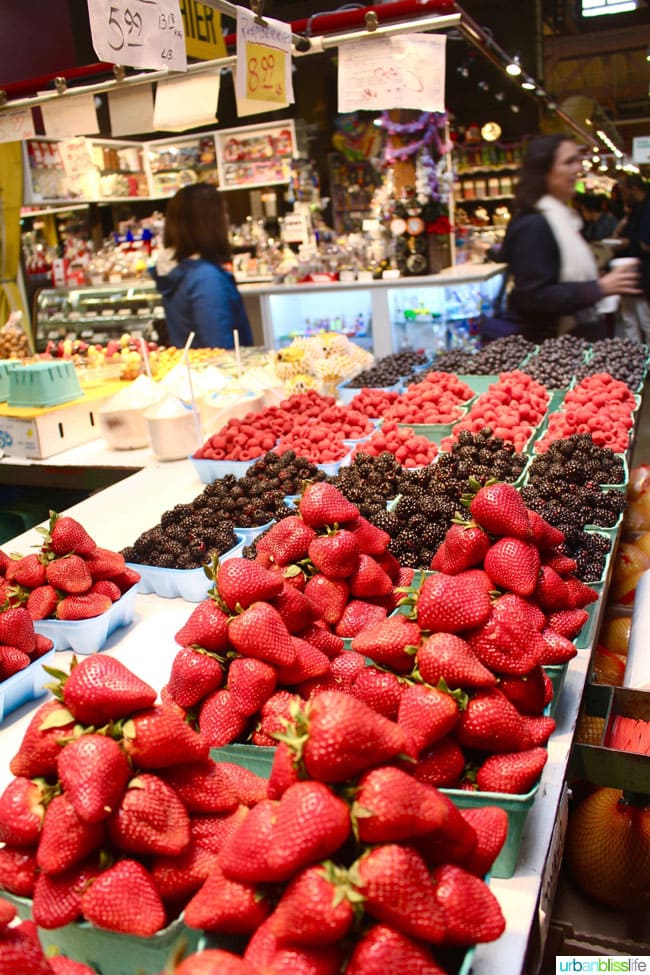 fruit stands in granville island