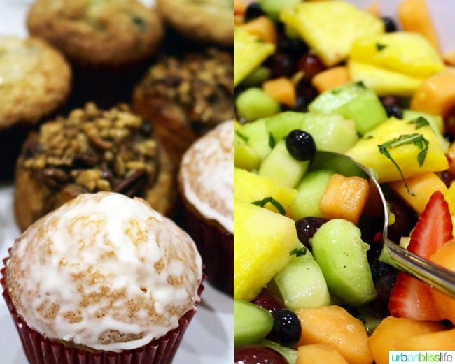 fruit and muffins