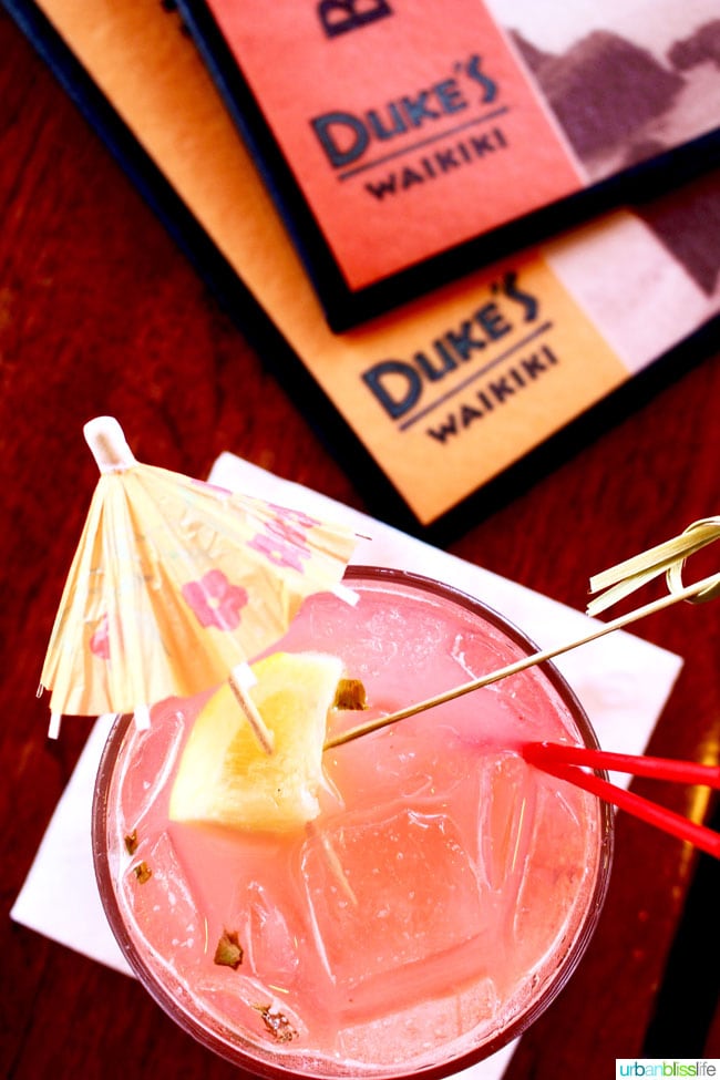 drinks at Duke's Waikiki