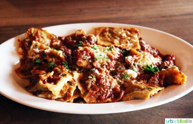 Ravioli at Catelli's restaurant