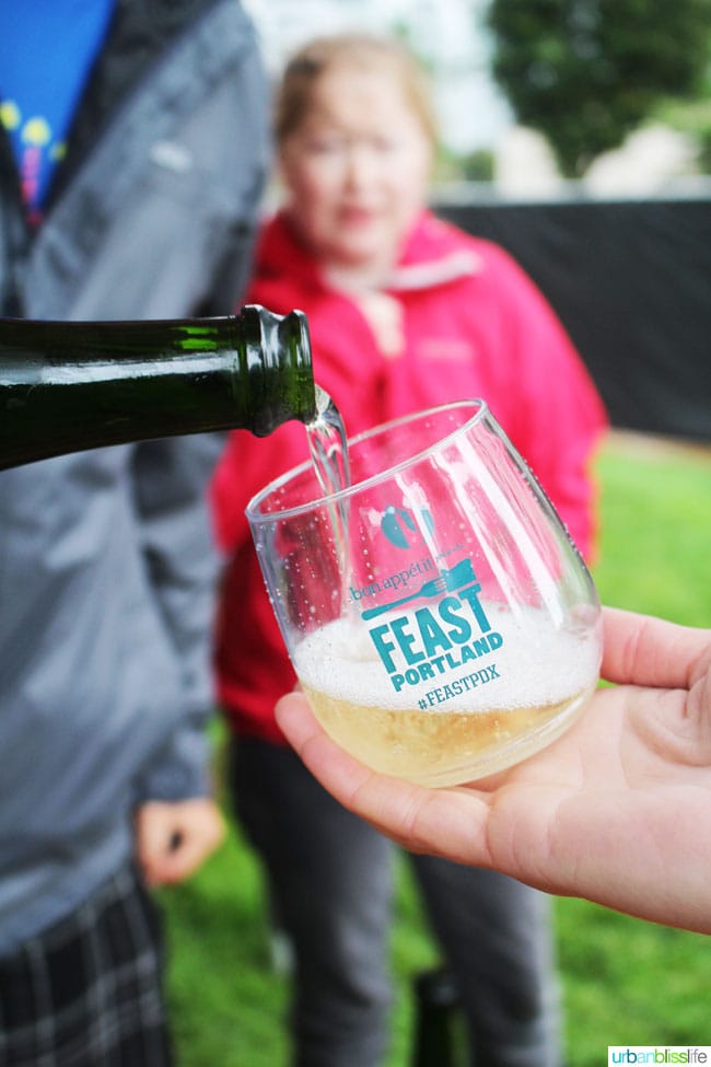 pouring Feast Portland wines 2016