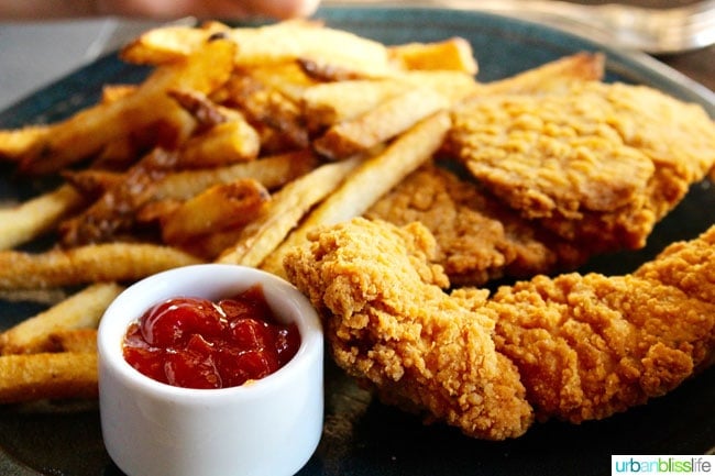 chicken tenders and fries at Tupelo restaurant