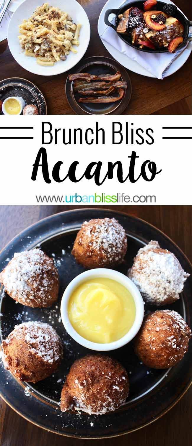 Accanto Restaurant Brunch includes classics and updated hearty brunch fare. Restaurant review on UrbanBlissLife.com