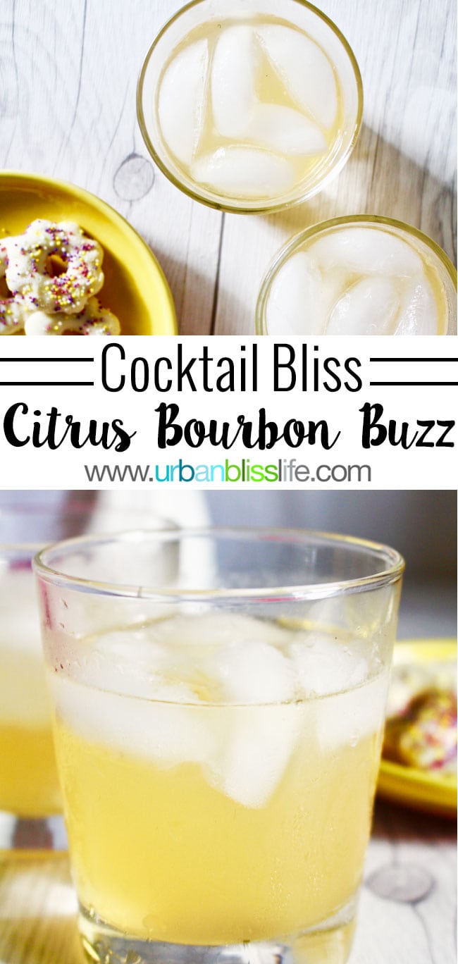 bourbon lemon cocktail recipe with tangerine lemonade on UrbanBlissLife.com