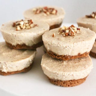 Nutty Vegan Cheesecake is a satisfying frozen dessert! Recipe on http://UrbanBlissLife.com