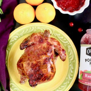 Cranberry Raspberry Orange Glaze Game Hens recipe & giveaway on UrbanBlissLife.com