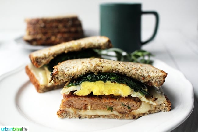 Healthier Sausage Egg Breakfast Sandwich