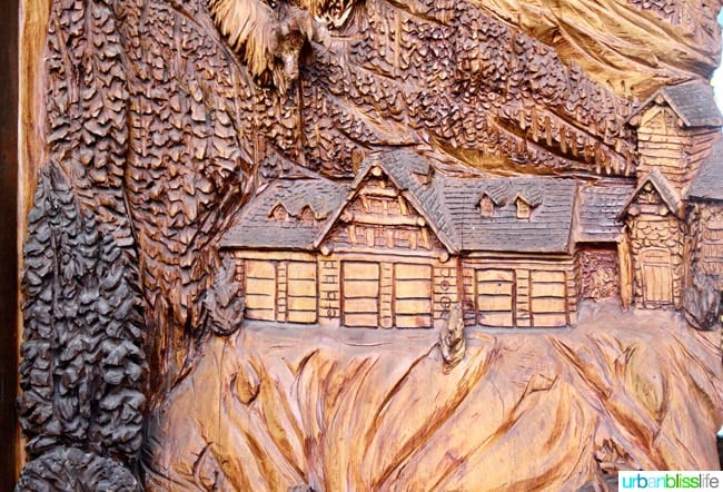 wood carved house