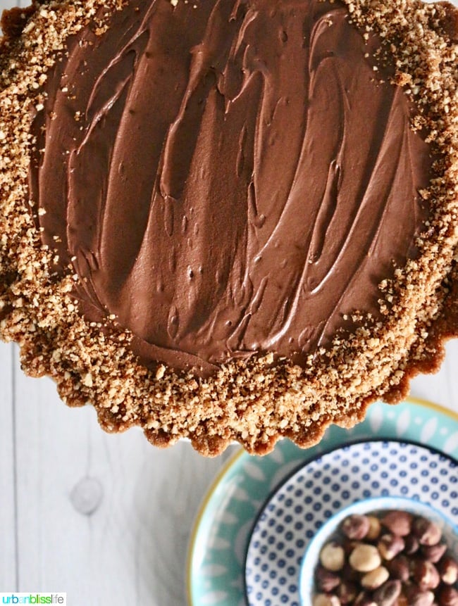 Chocolate Hazelnut Tart on UrbanBlissLife.com