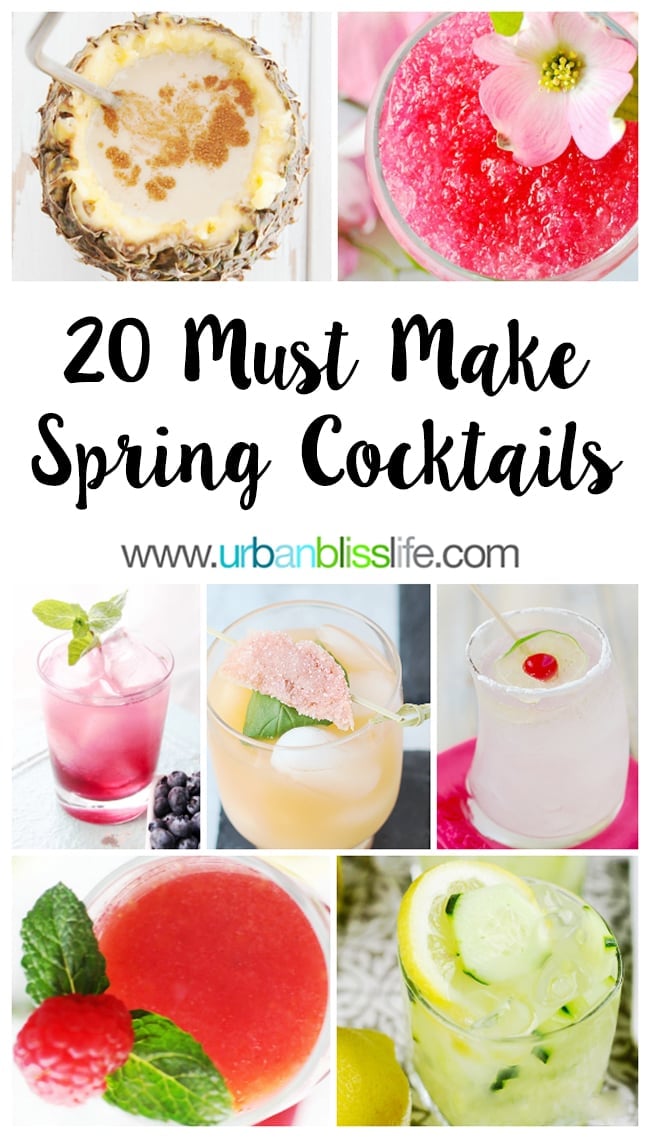 Spring Cocktail recipes on UrbanBlissLife.com