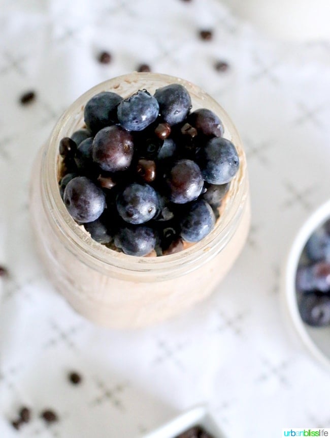 blueberries in jar