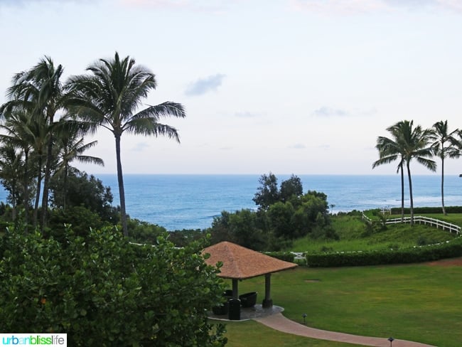 Lush green grounds at Kauai Westin Princeville Ocean Resort Villas
