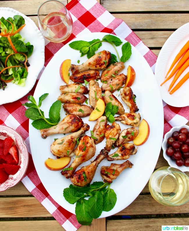 Peach Bourbon Grilled Chicken