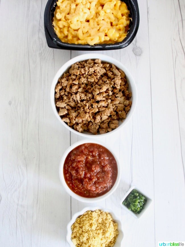 Make the most of taco leftovers with this Taco Mac & Cheese recipe on UrbanBlissLife.com