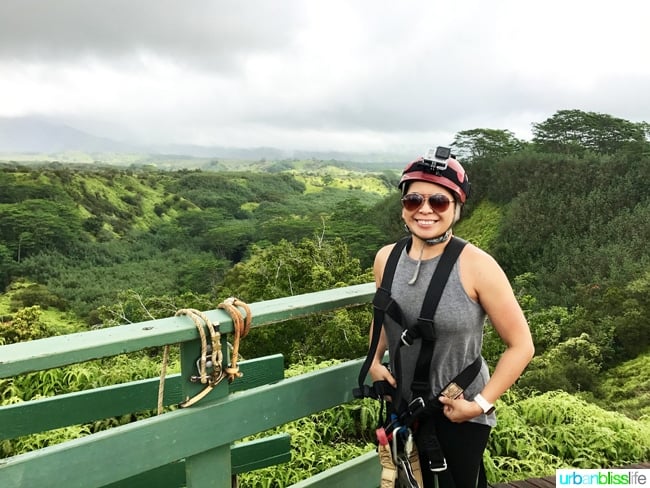 Ziplining and Kayaking in Kauai on UrbanBlissLife.com