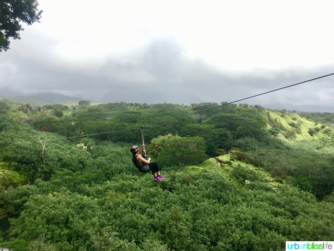 Ziplining and Kayaking in Kauai on UrbanBlissLife.com