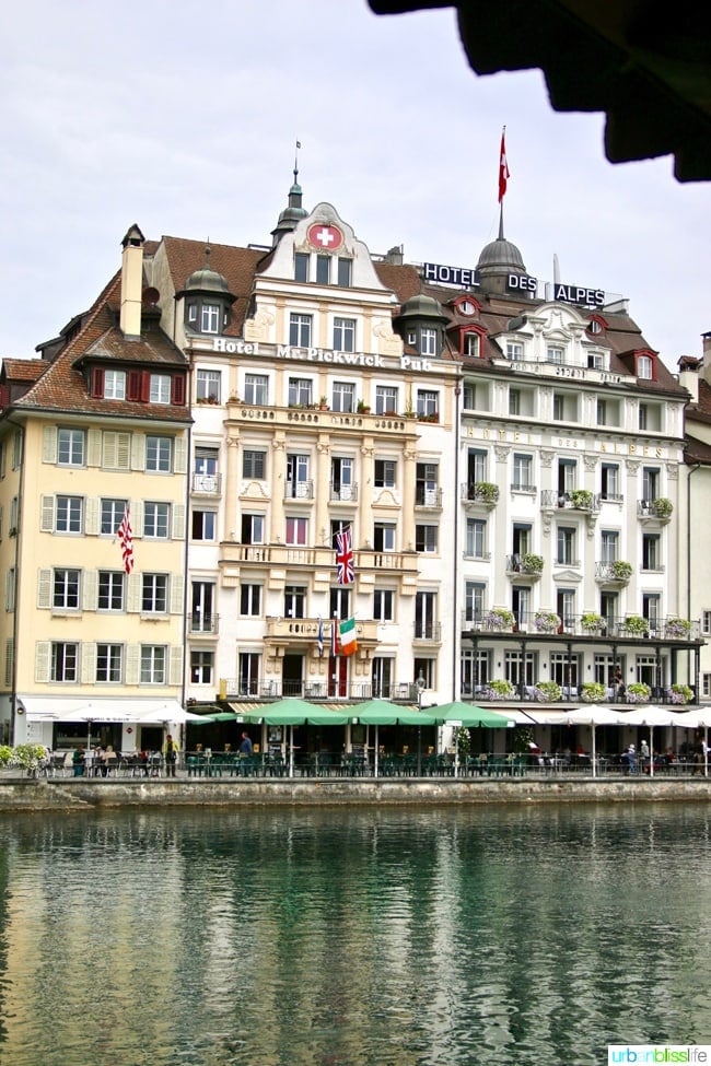 riverfront in lucerne, switzerland