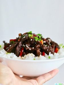 Hearty, delicious Slow Cooker Mongolian Beef recipe on UrbanBlissLife.com