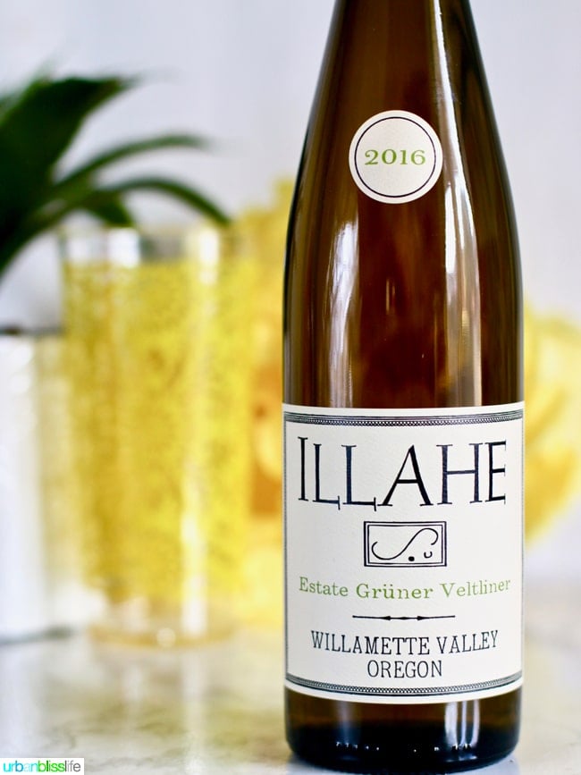 bottle of gruner veltliner wine from illahe