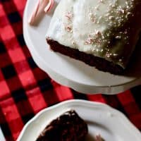 Gingerbread Loaf with Peppermint Cream Cheese Frosting, recipe on UrbanBlissLife.com