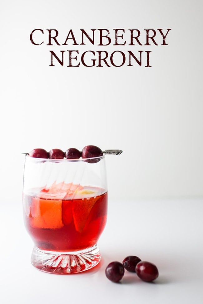 Cranberry Negroni 20 Festive Winter Party Cocktails on UrbanBlissLife.com