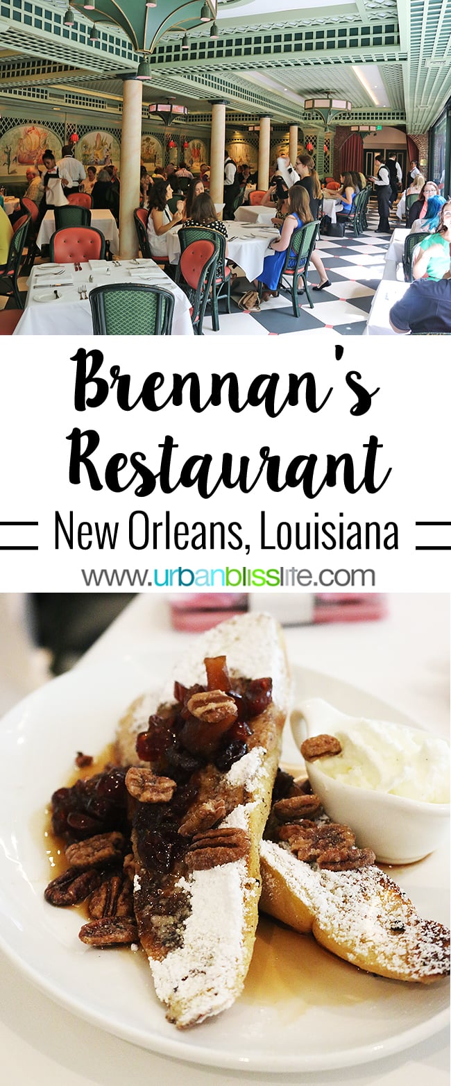 southern charm and Creole cuisine at Brennan's Restaurant in New Orleans, Louisiana. Read this and more travel stories on UrbanBlissLife.com