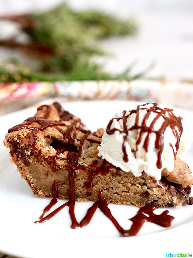 S'mores Pie slice with ice cream