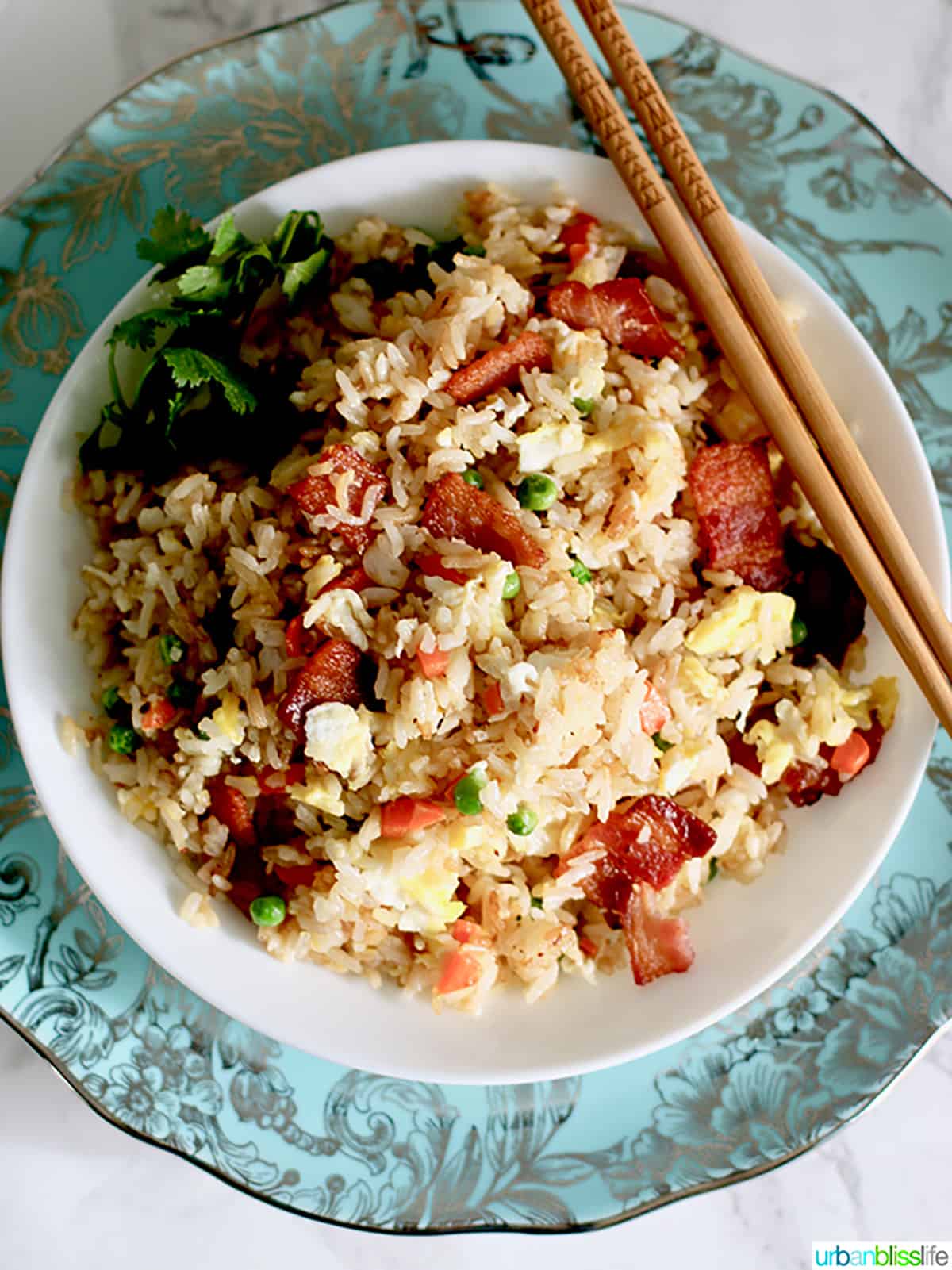 filipino fried with sausage and herbs