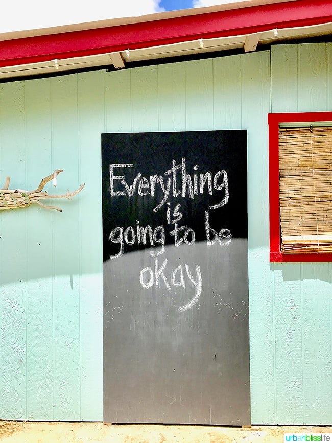 Everything is going to be okay sign in Kapaa Hawaii